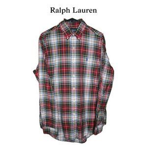 Ralph Lauren "Classic Fit" Red Blue Yellow Button Down/ Size: M / Rn# 41381